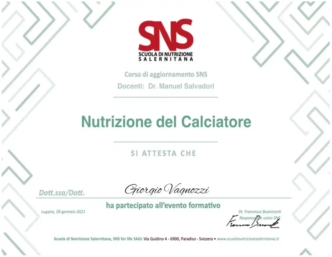 Nutrizione del calciatore